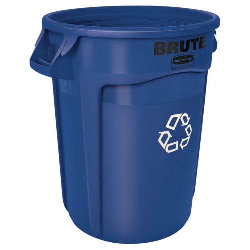 Rubbermaid Vented Brute 20 Gallon Recycling Container, Blue